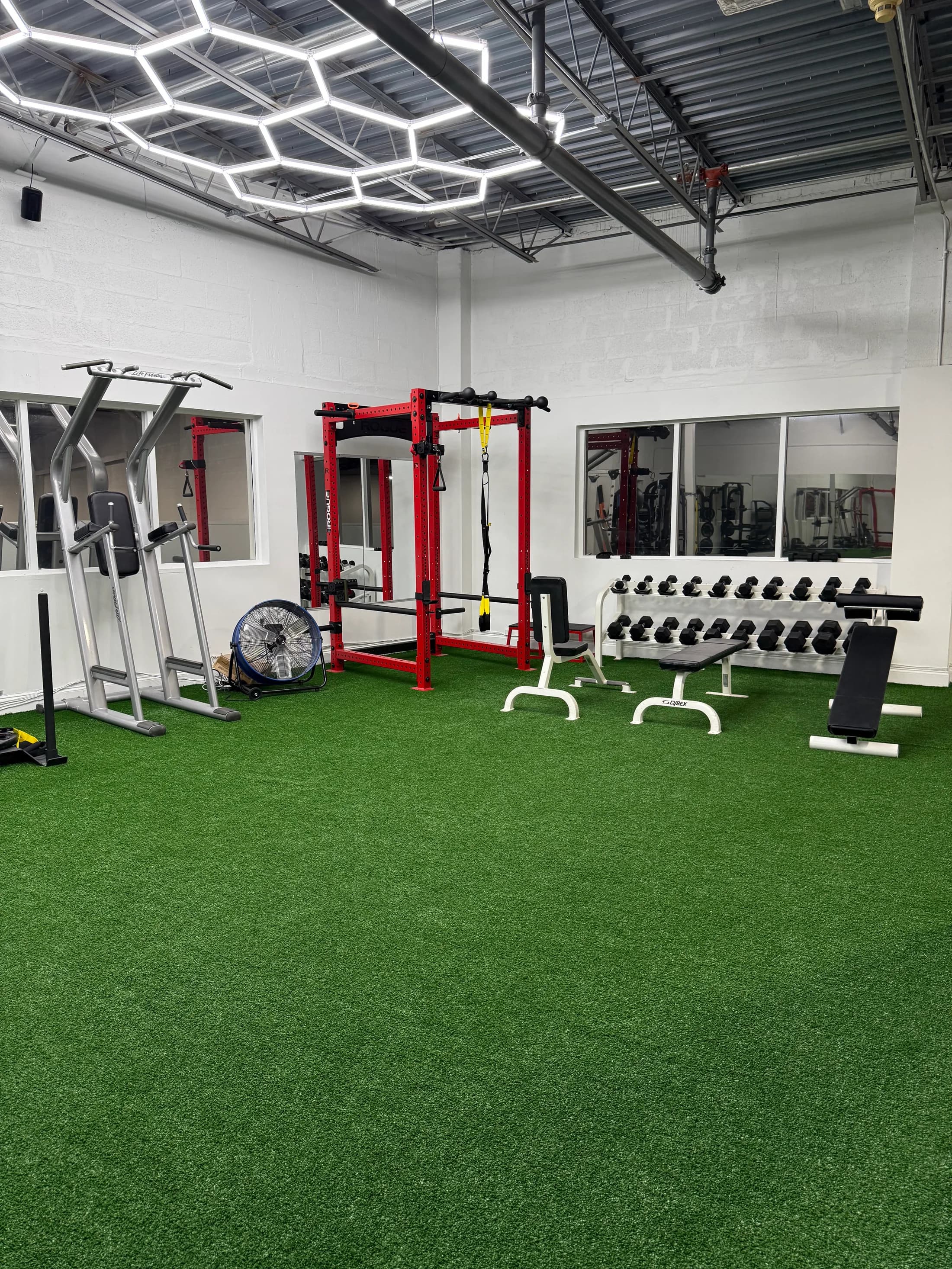 The actual private strength-training room at The Lions Den Boca